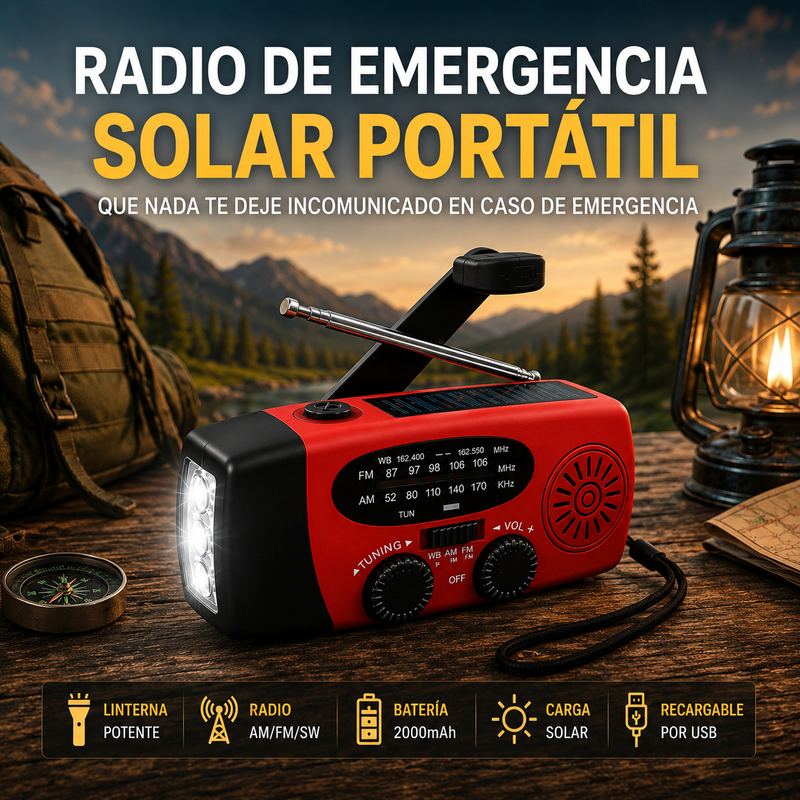 Radio de Emergencia Solar Portátil™