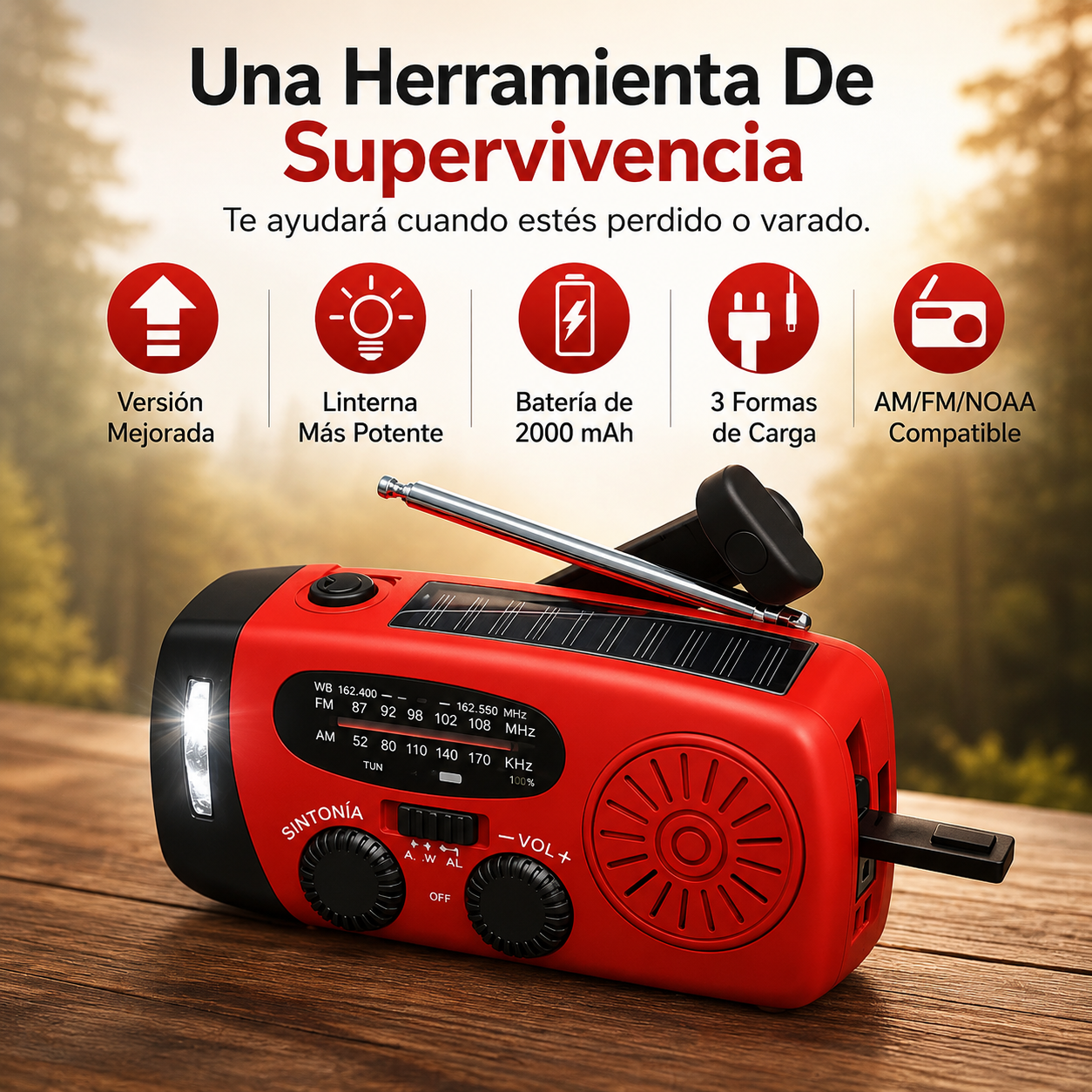 Radio de Emergencia Solar Portátil™